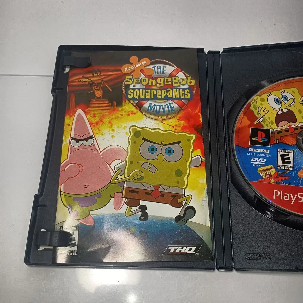 SpongeBob SquarePants The Movie Greatest Hits PlayStation 2 PS2 2004 Nickelodeon